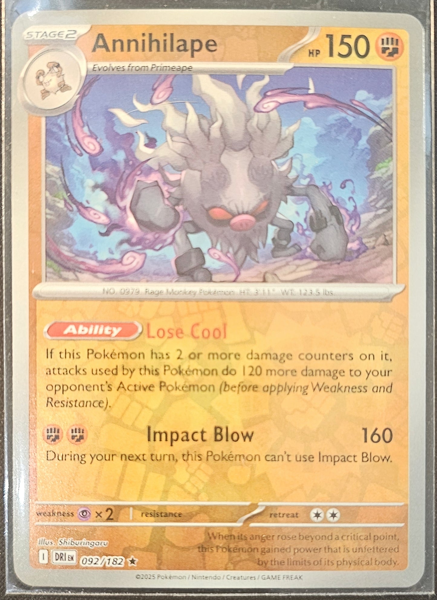 Pokemon Annihilape - 092/182 (Holo) Destined Rivals