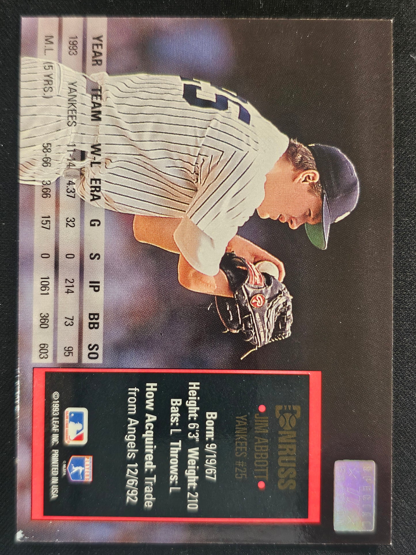1994 Donruss - Special Edition #77 Jim Abbott