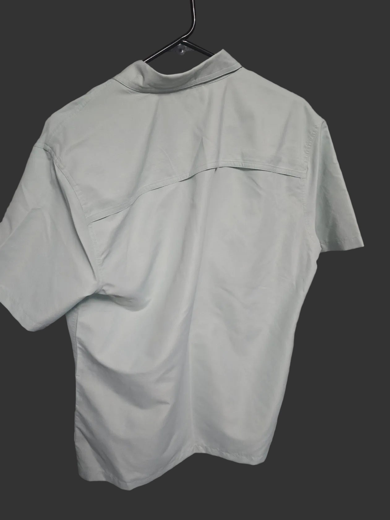 Eddie Bauer Rainier Ripstop Short Sleeve Shirt Men's Small Celadon NWT UPF 50+