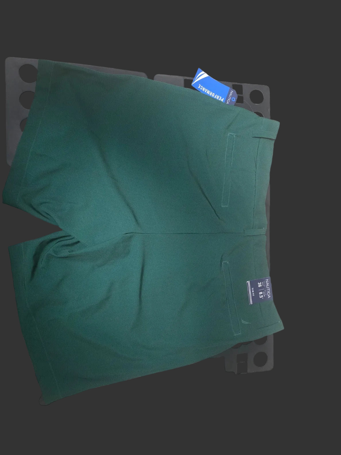 Nautica Men’s Golf Shorts 36W Green Leaf Performance Stretch Moisture Wicking
