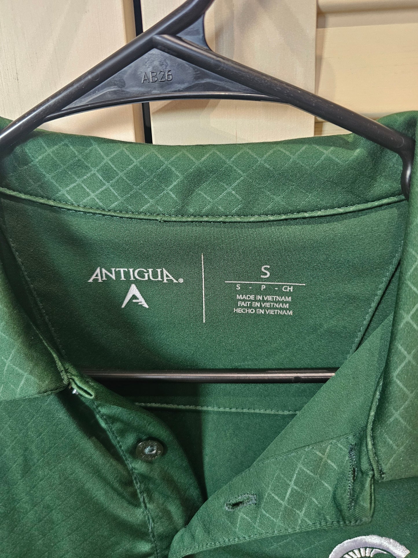 Antigua Michigan State Spartans Green Polo Shirt (Men's Small)