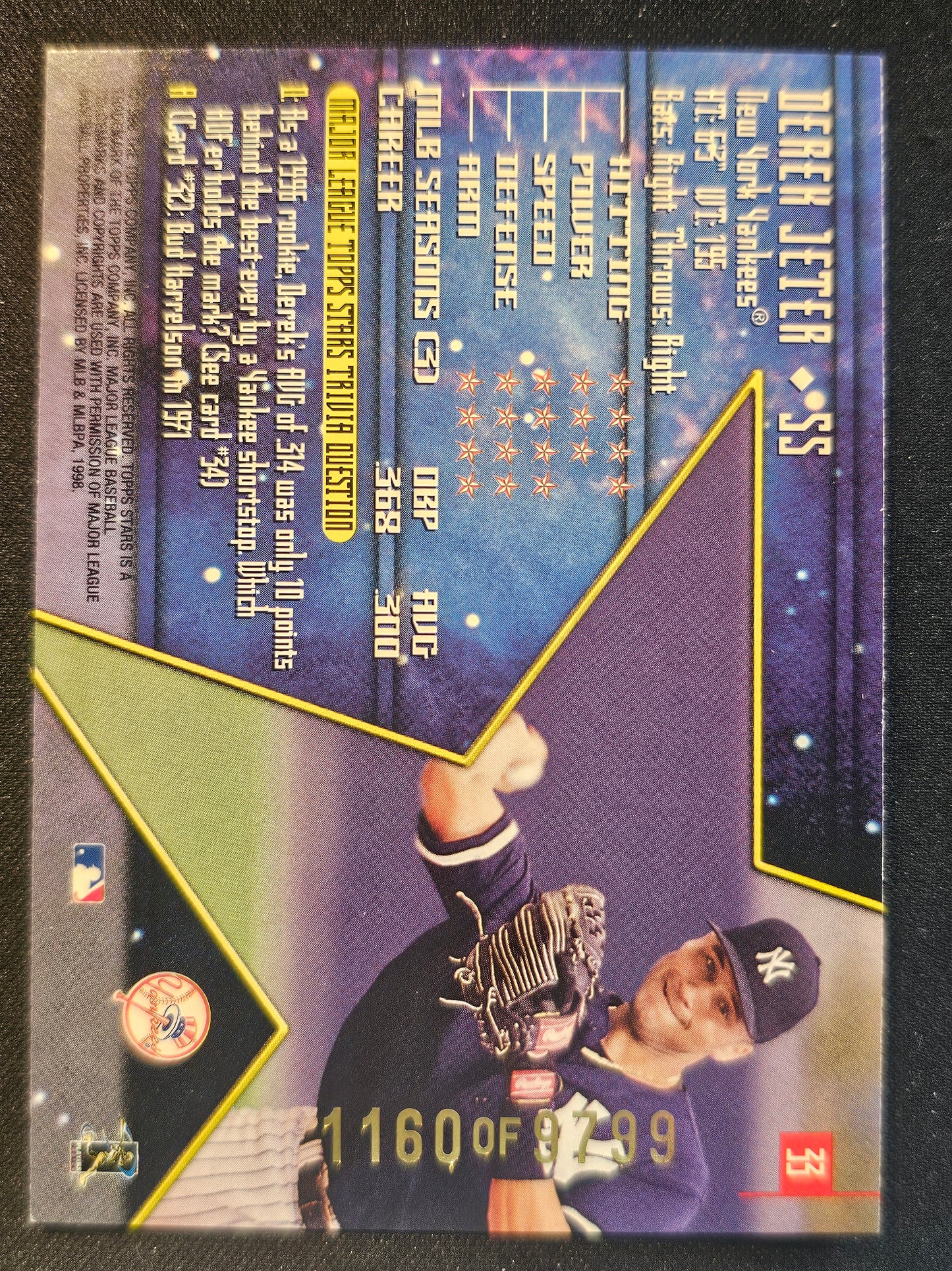 1998 Topps Stars #33 Derek Jeter #/9799