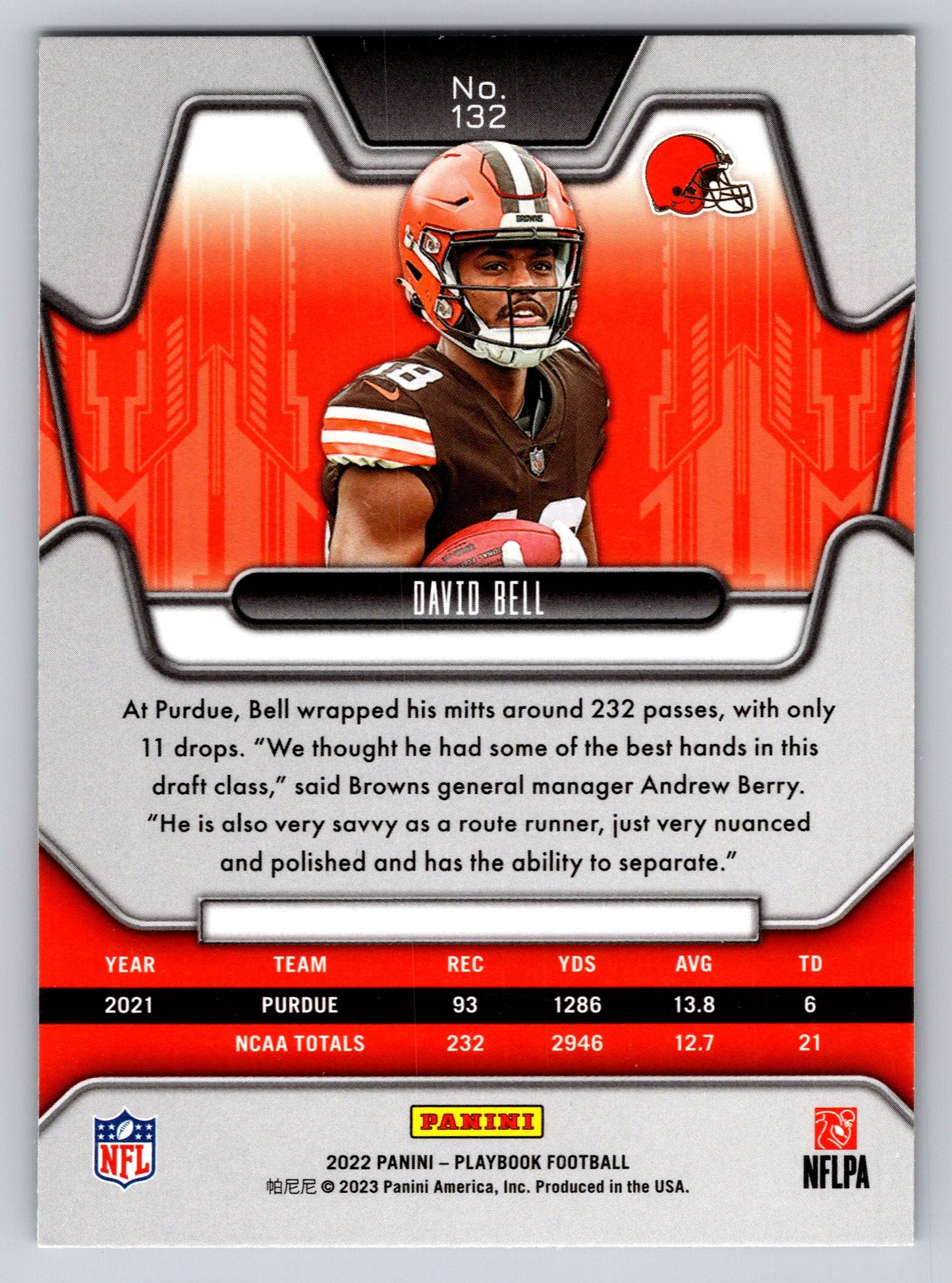 2022 Panini Playbook #132 David Bell Mosaic