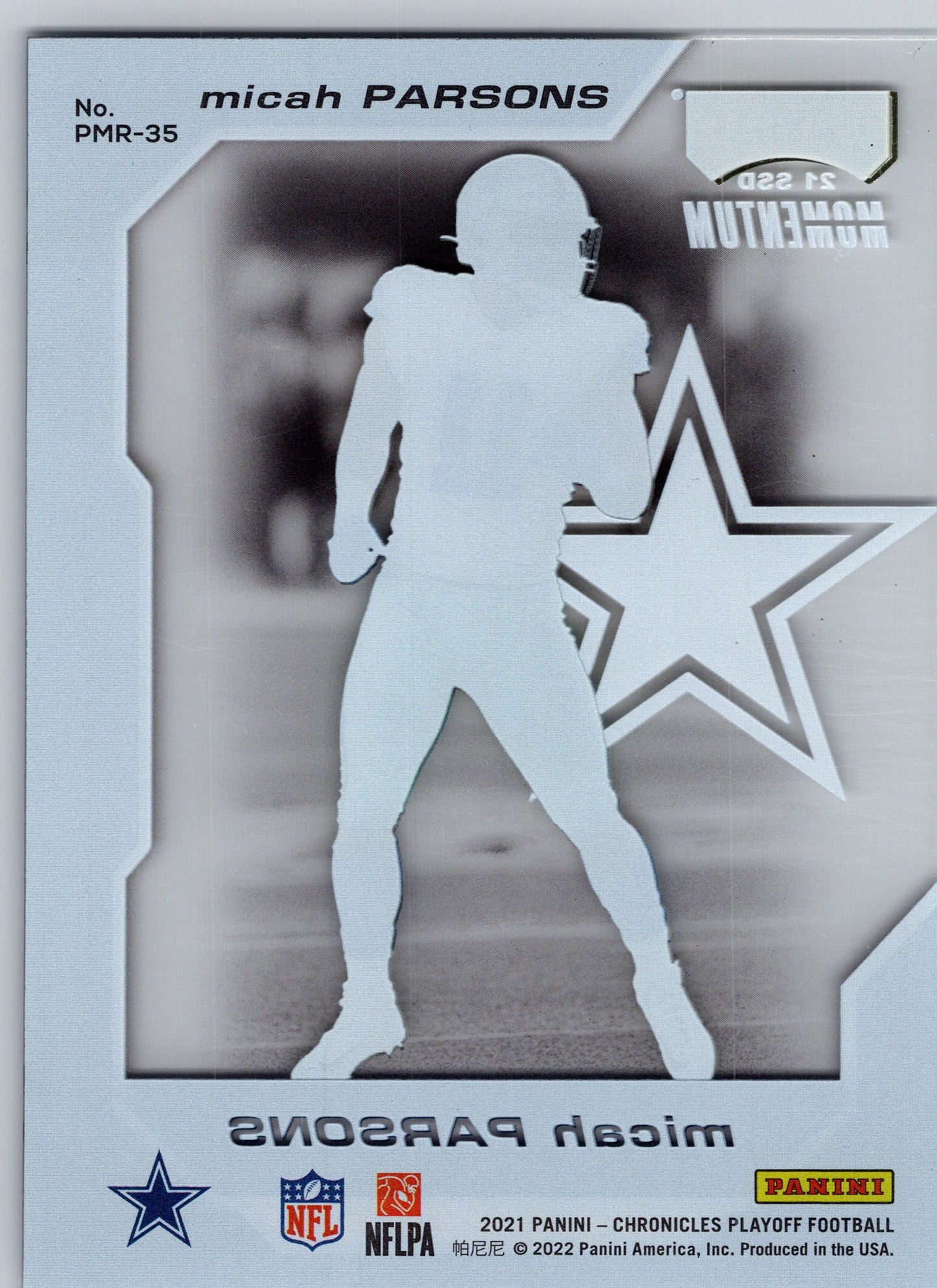 2021 Panini Chronicles #PMR-35 Micah Parsons Playoff Momentum Rookies