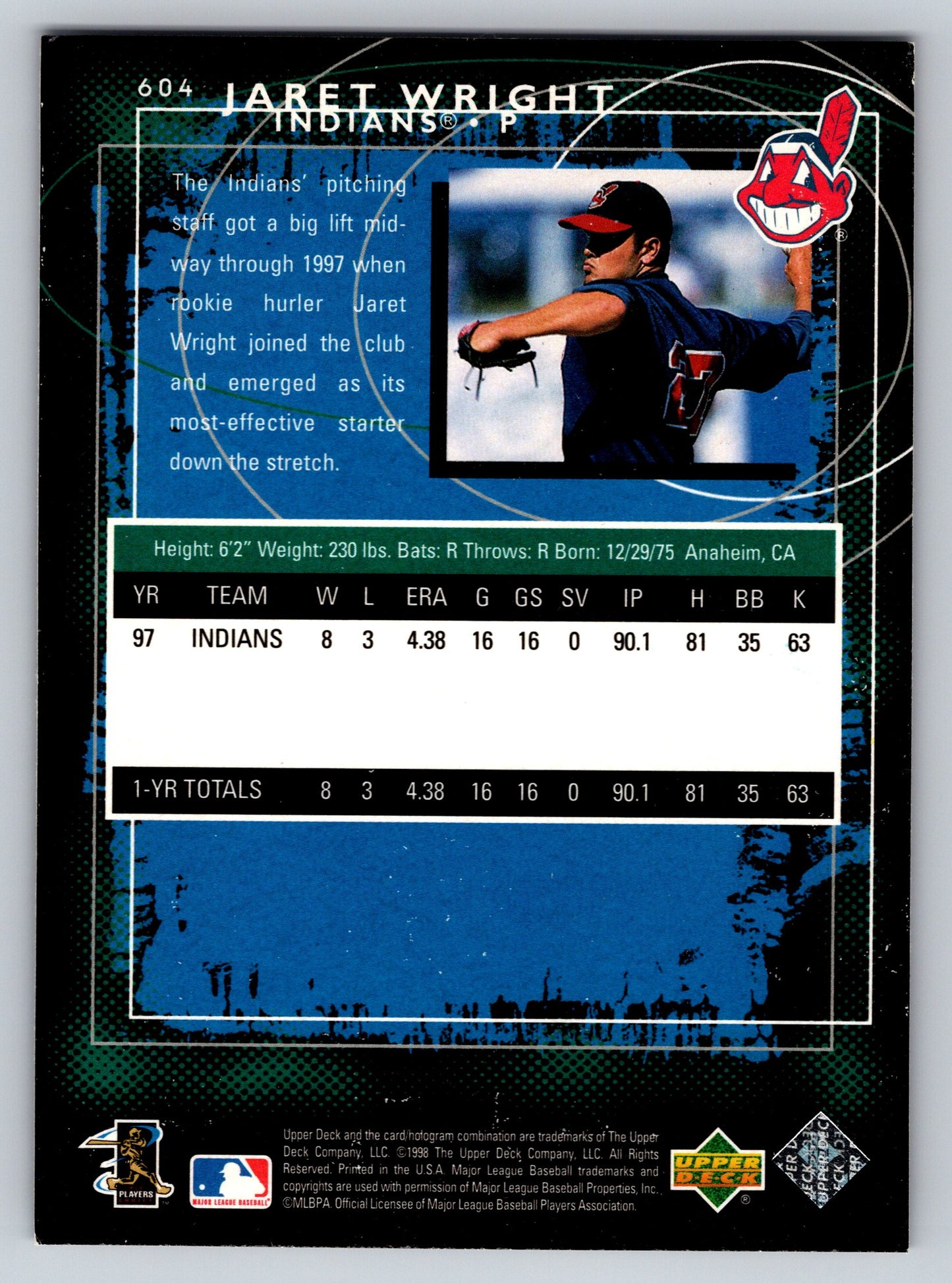 1998 Upper Deck #604 Jaret Wright