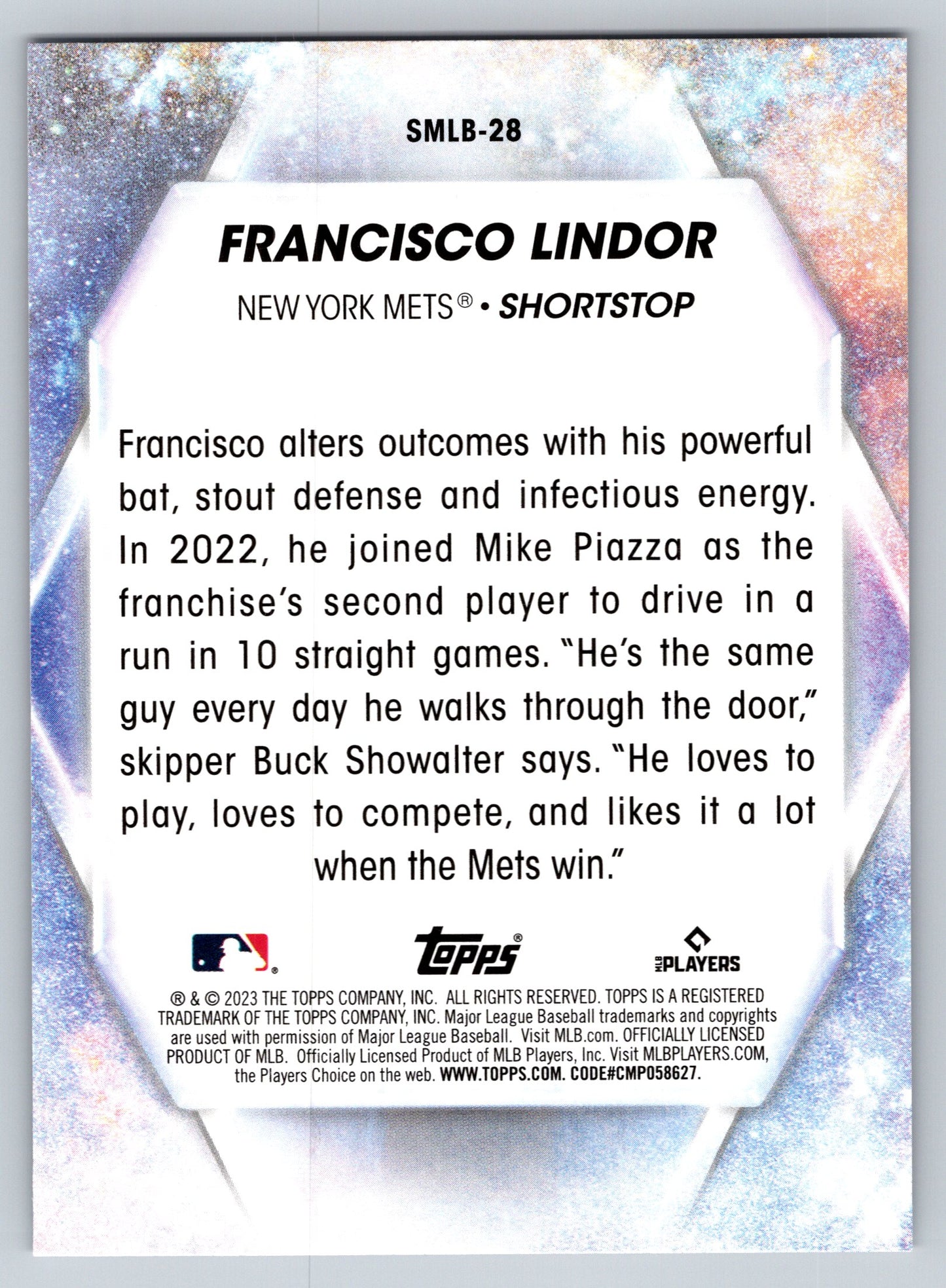 2023 Topps #SMLB-28 Francisco Lindor Stars of MLB