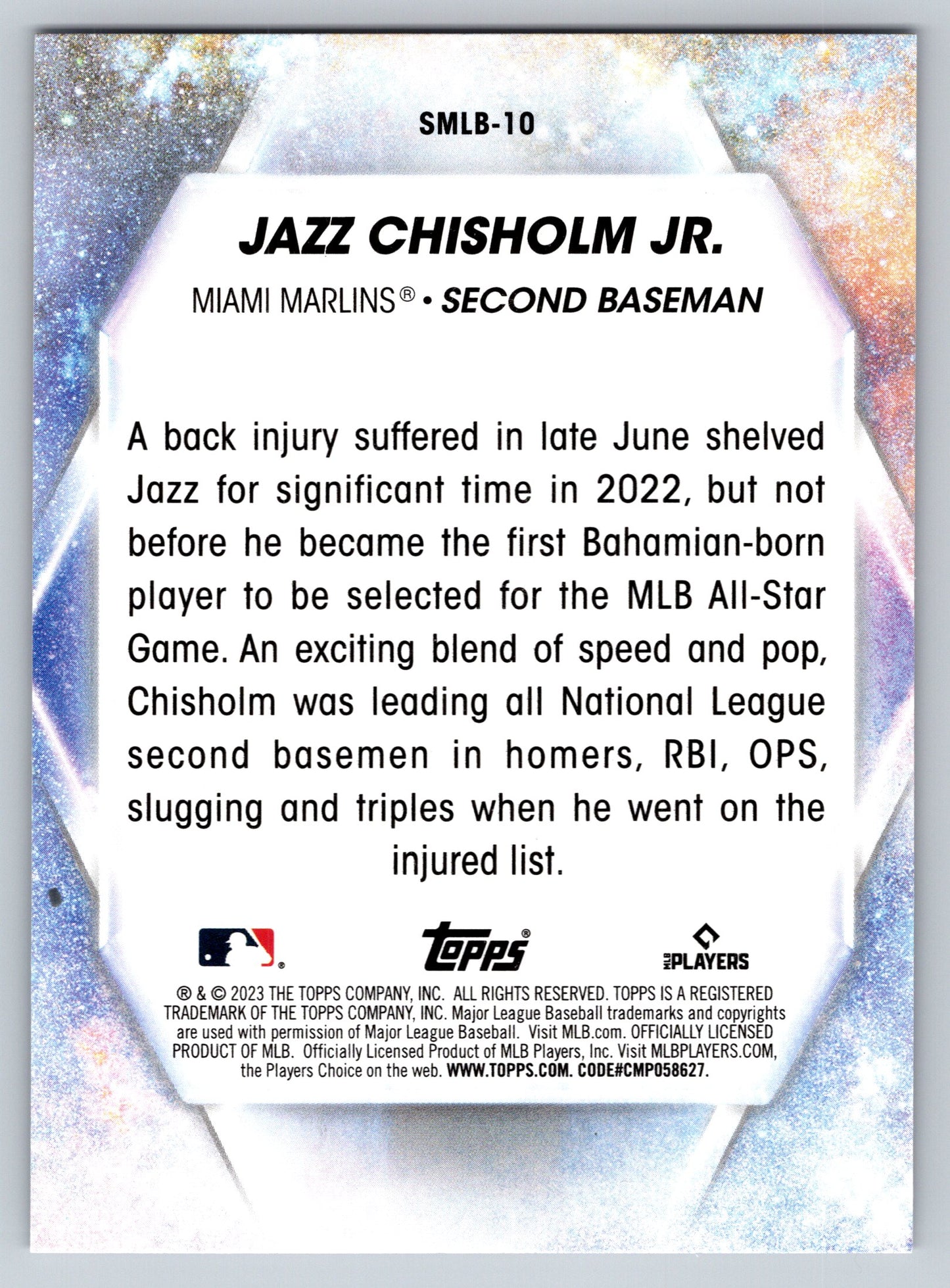 2023 Topps #SMLB-10 Jazz Chisholm Jr. Stars of MLB