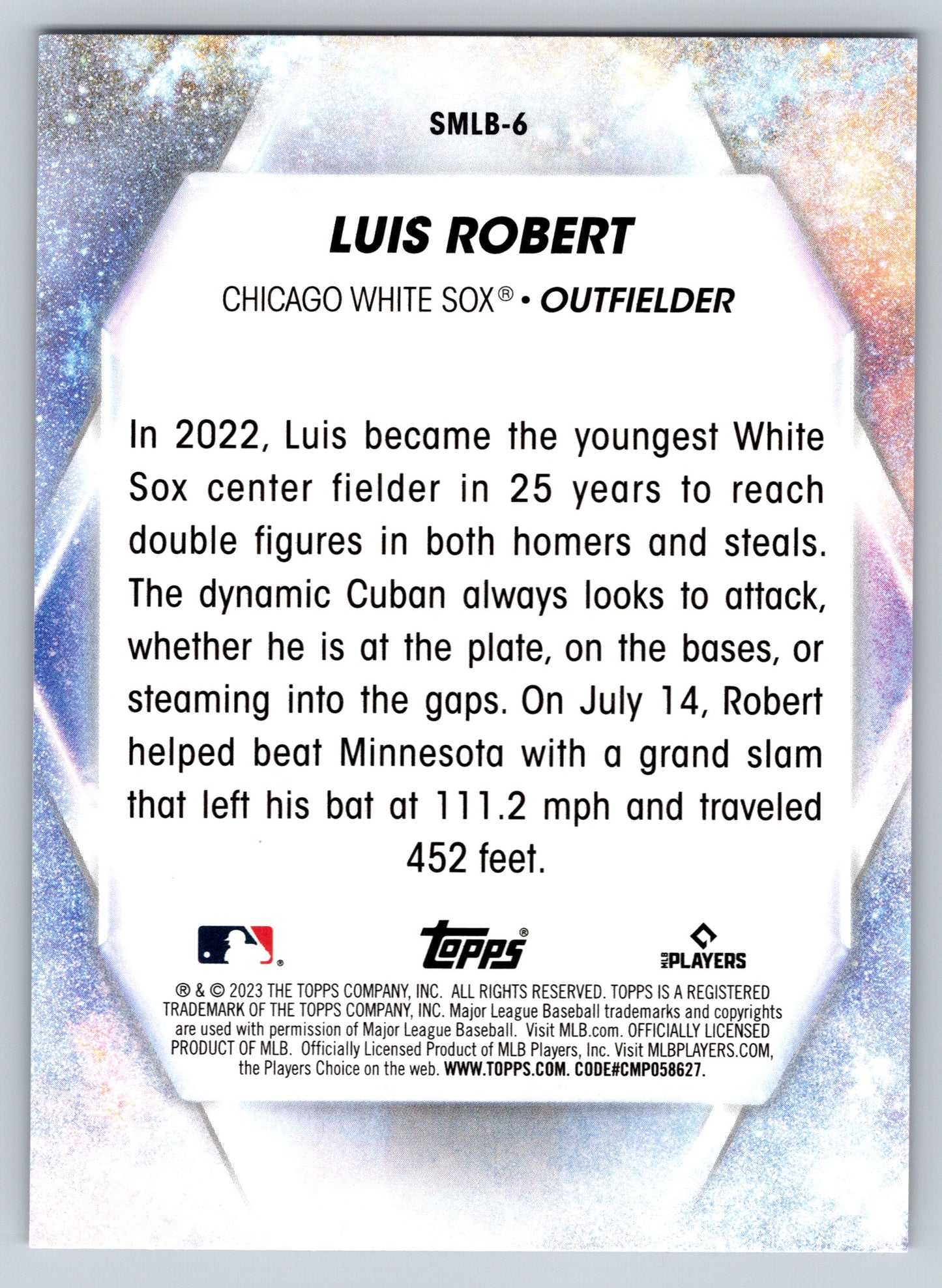 2023 Topps #SMLB-6 Luis Robert Stars of MLB