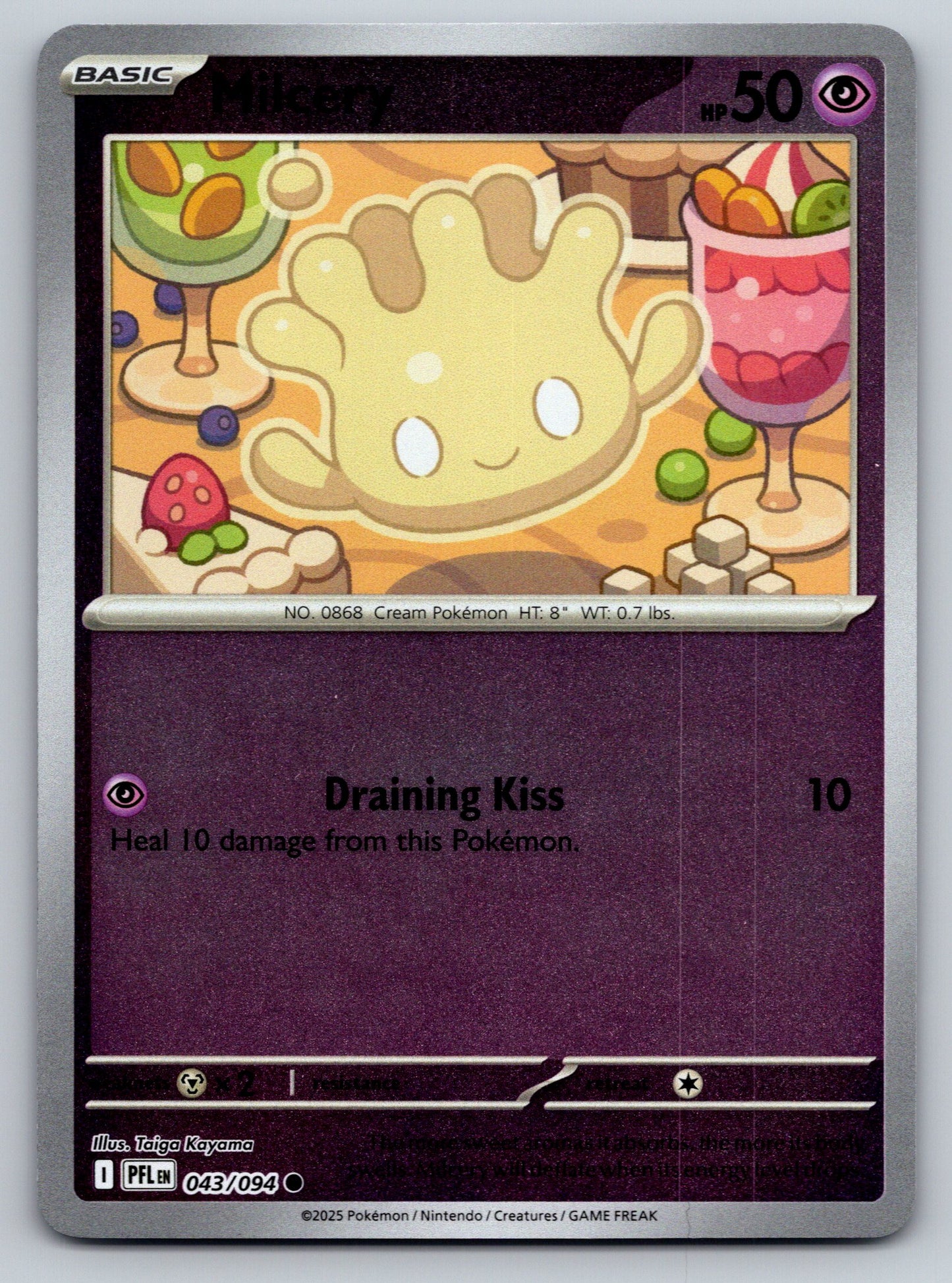 ME02: Phantasmal Flames #043/094 Milcery Reverse Holo