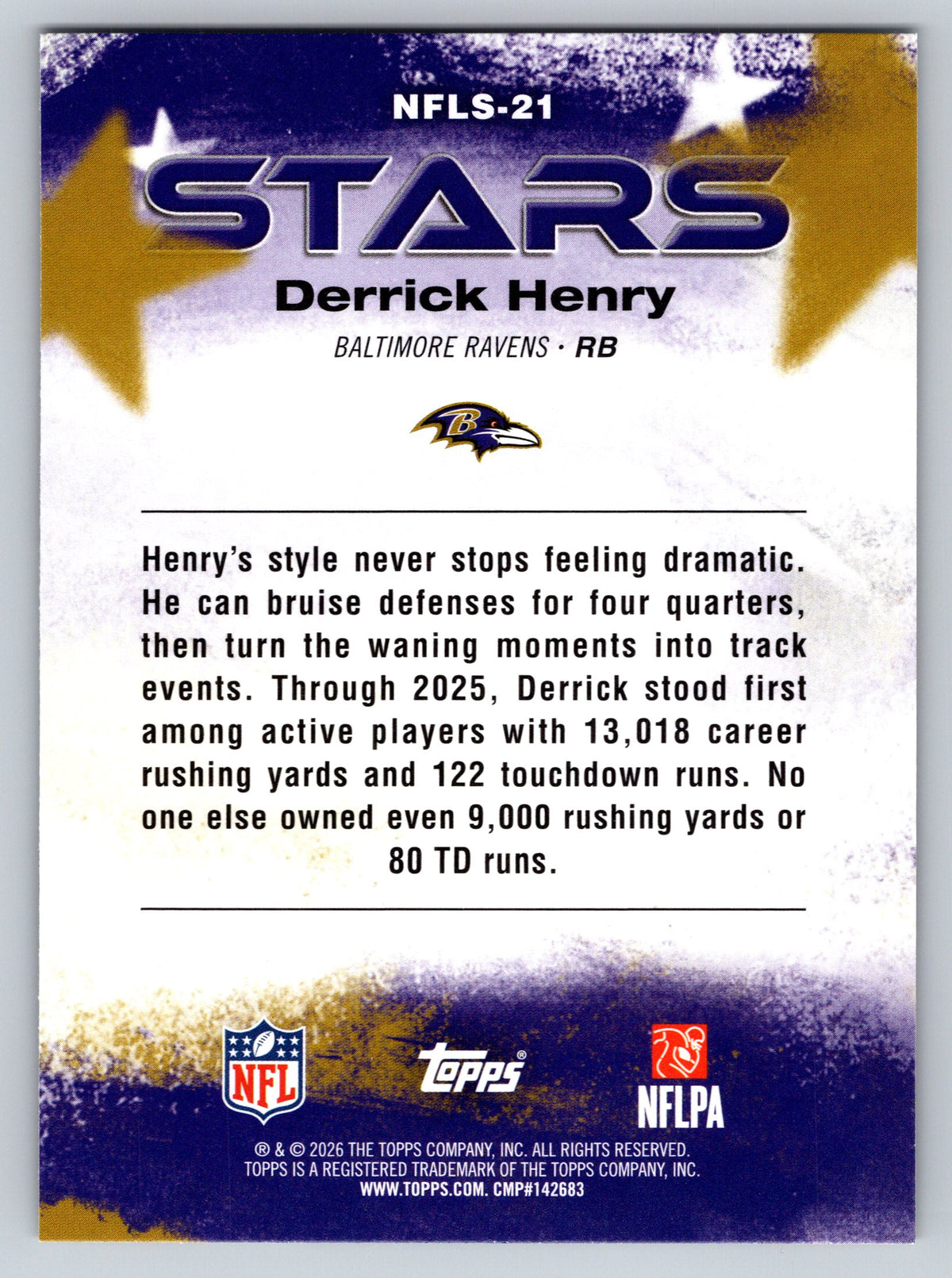 2026 Topps Flagship #NFLS-21 Derrick Henry NFL Stars