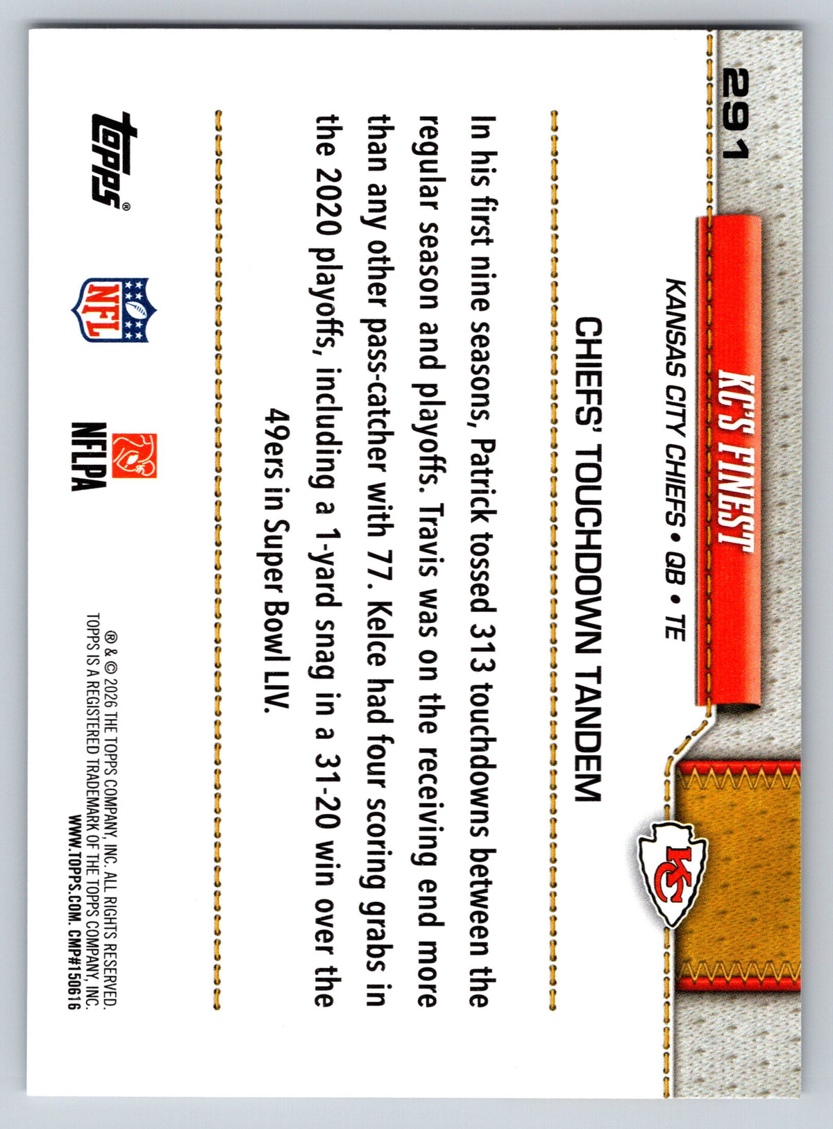 2026 Topps Flagship #291 KC's Finest