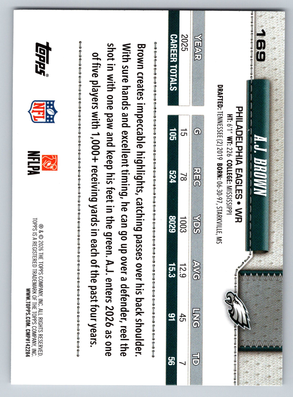 2026 Topps Flagship #169 A.J. Brown