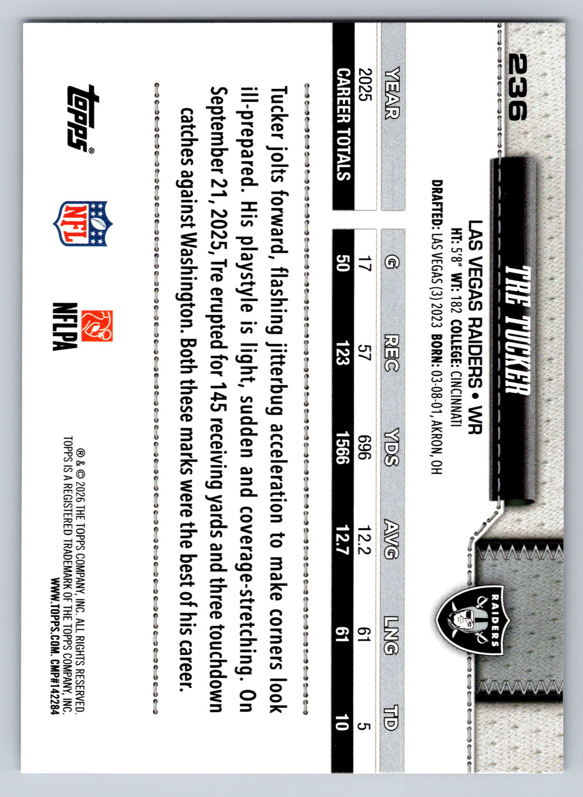 2026 Topps Flagship #236 Tre Tucker Holo Foil