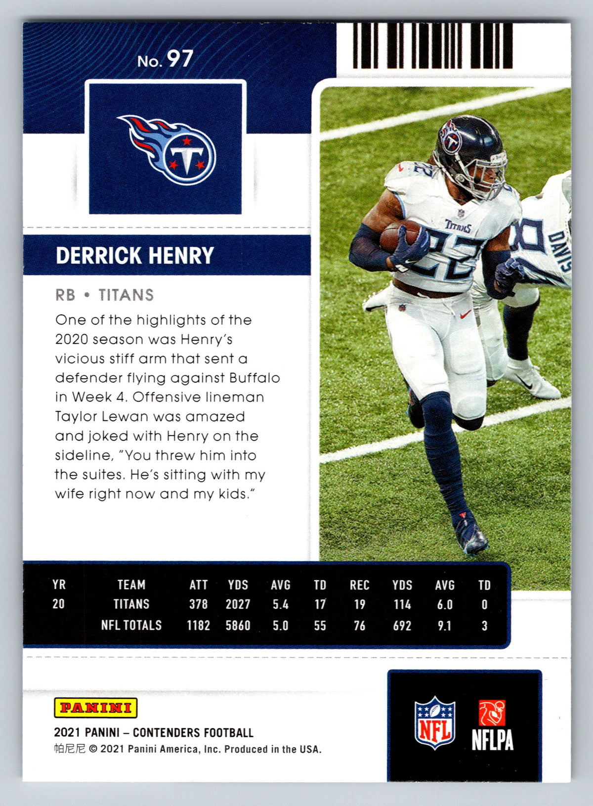 2021 Panini Contenders #97 Derrick Henry