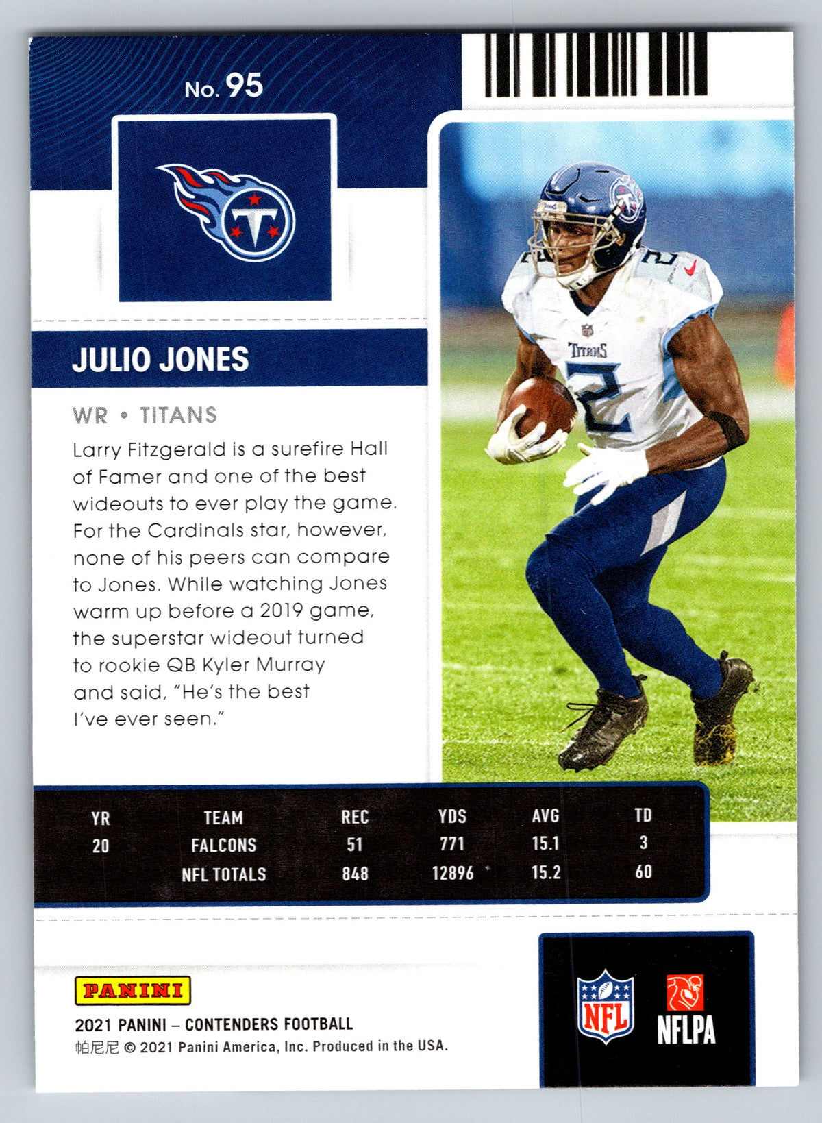 2021 Panini Contenders #95 Julio Jones