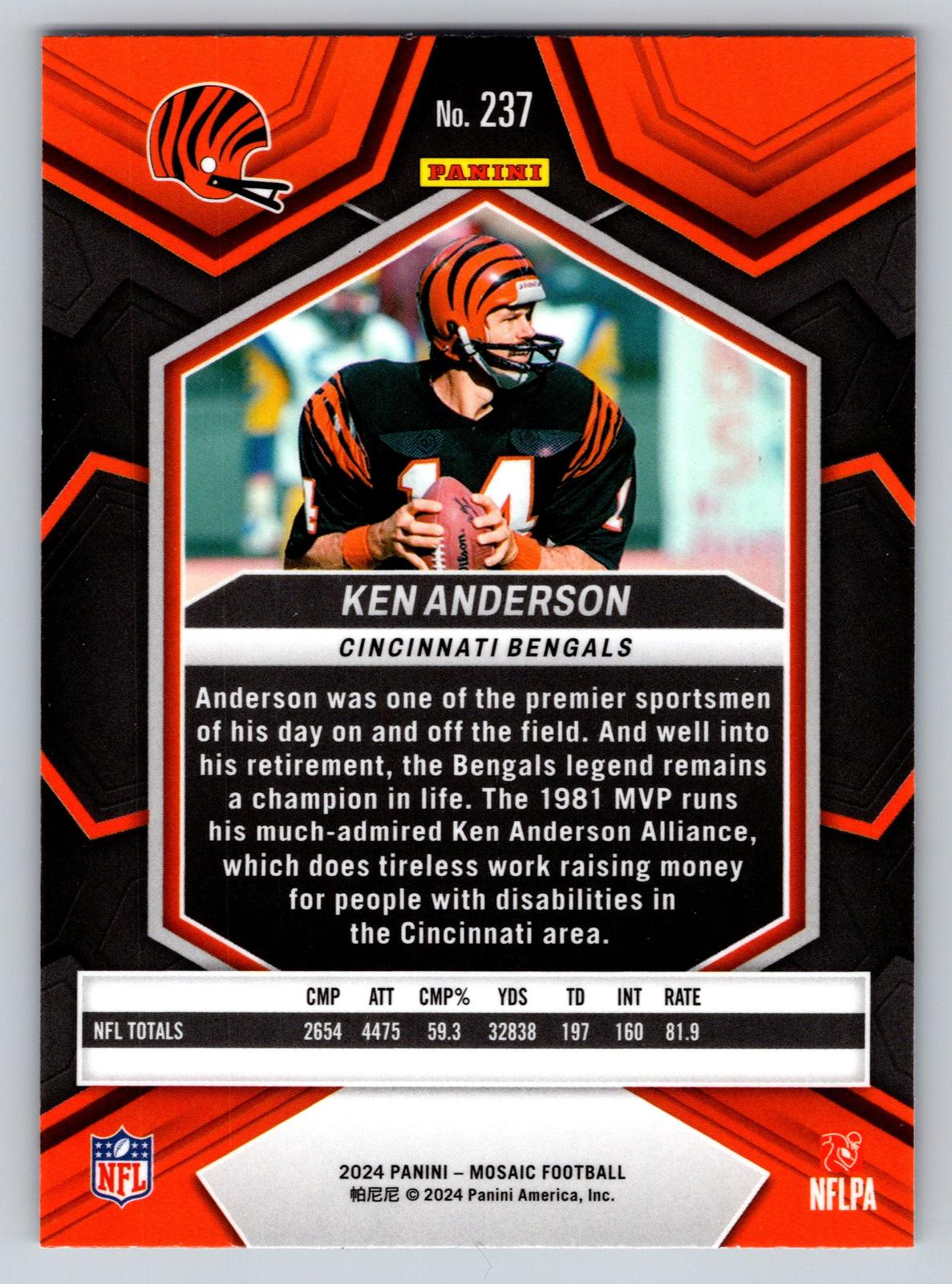 2024 Panini Mosaic #237 Ken Anderson