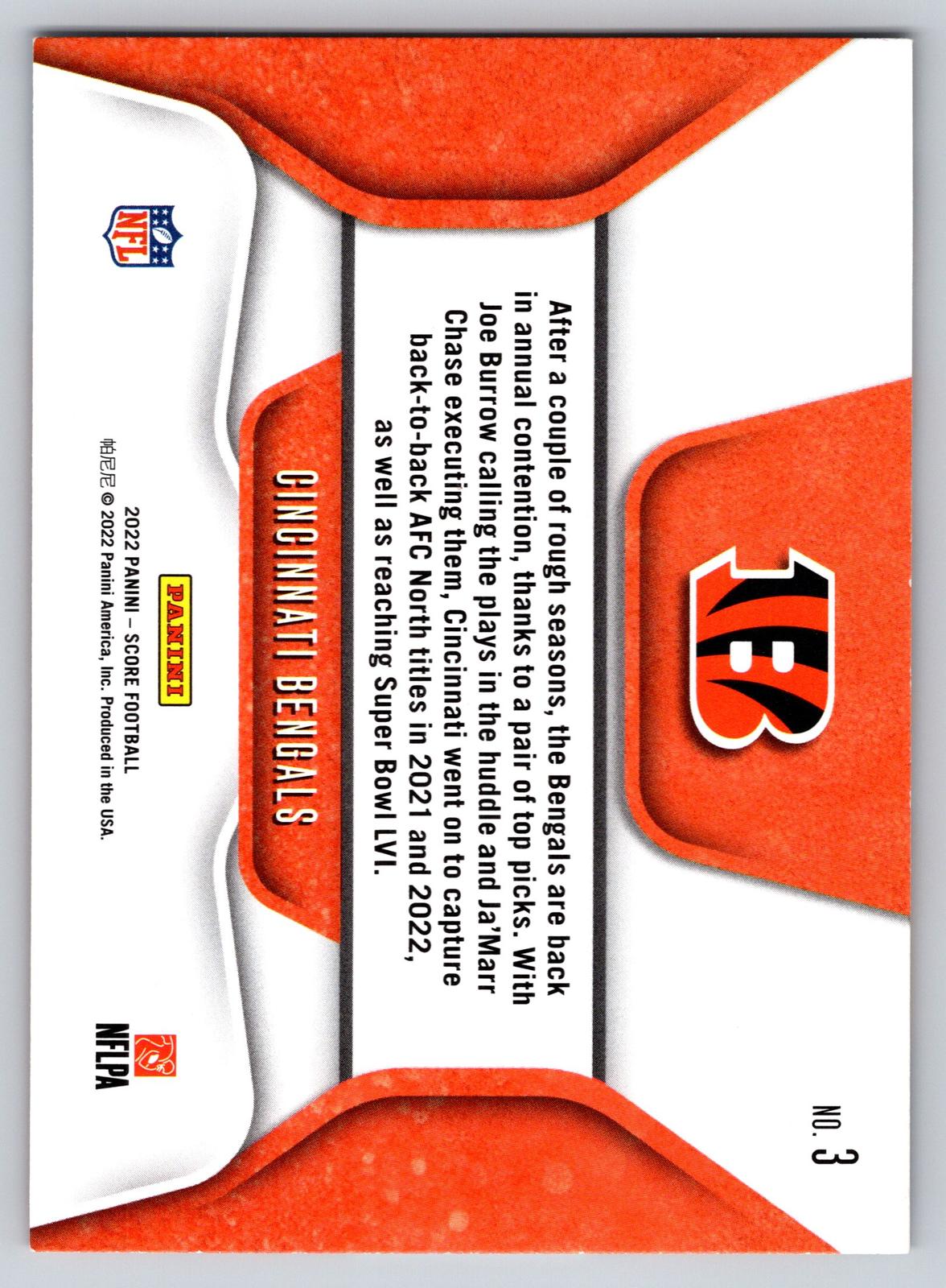 2023 Score #3 Cincinnati Bengals Huddle Up