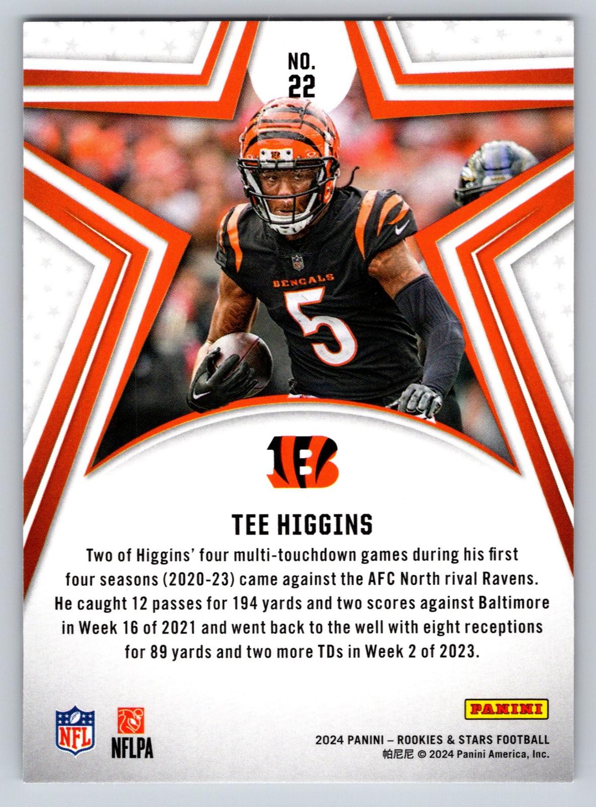 2024 Panini Rookies & Stars #22 Tee Higgins