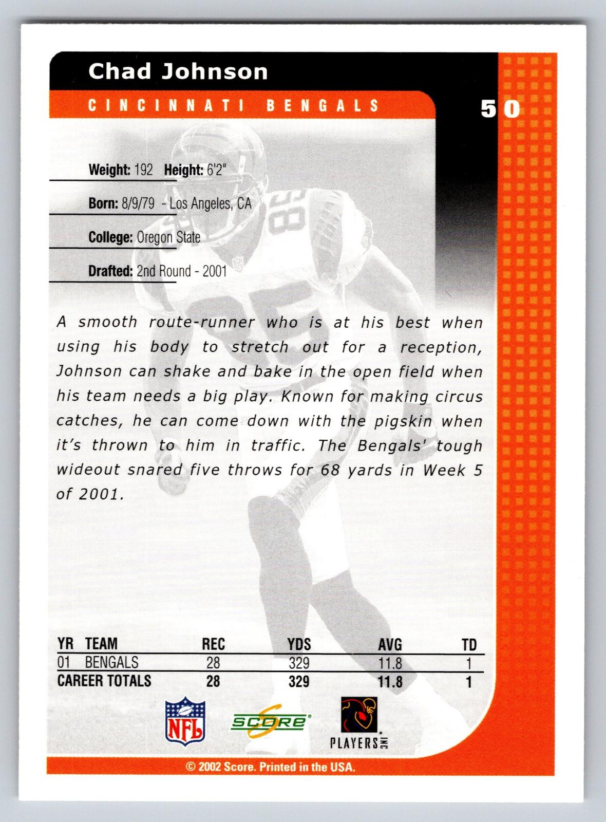 2002 Score #50 Chad Johnson