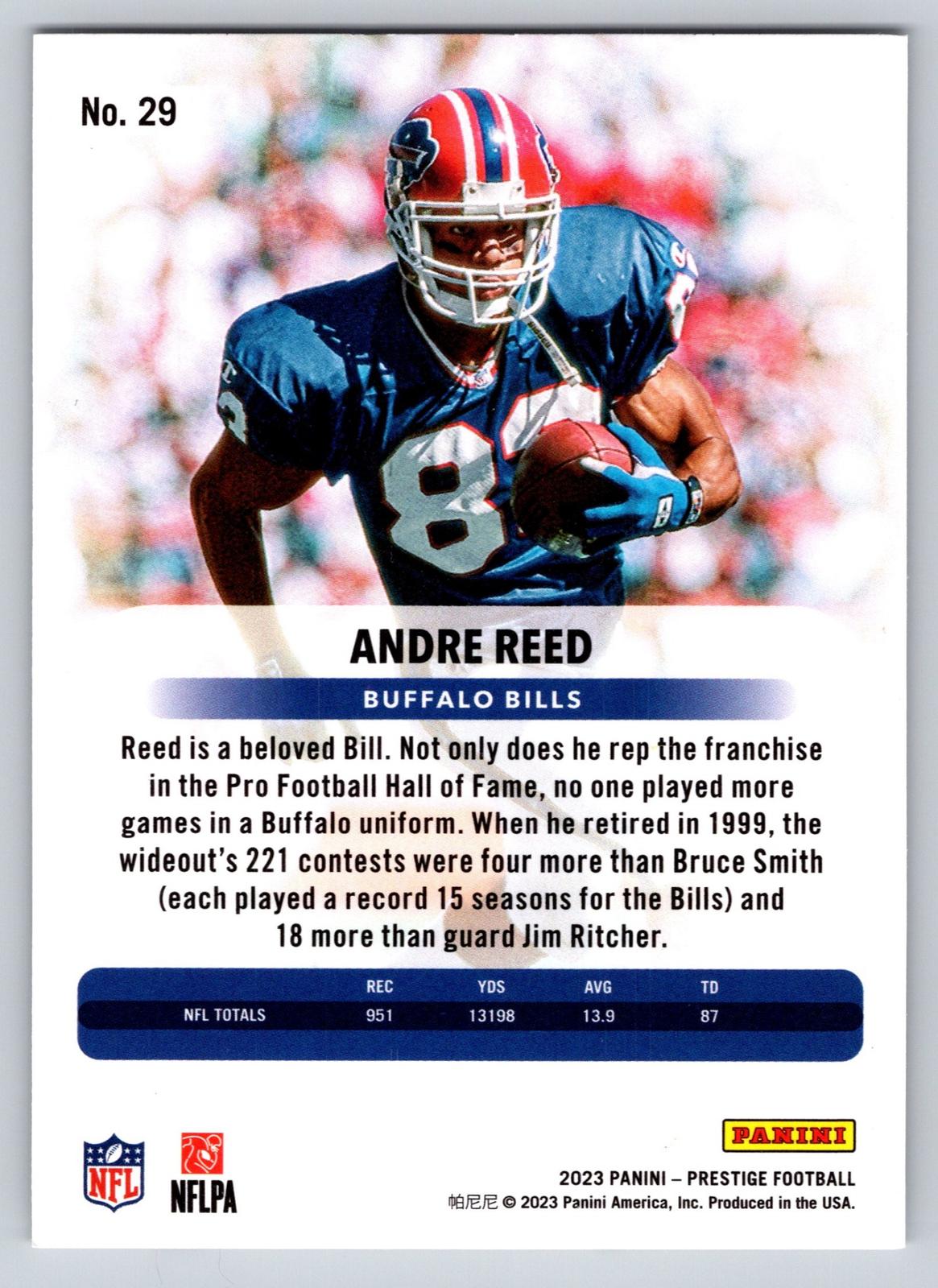 2023 Panini Prestige #29 Andre Reed