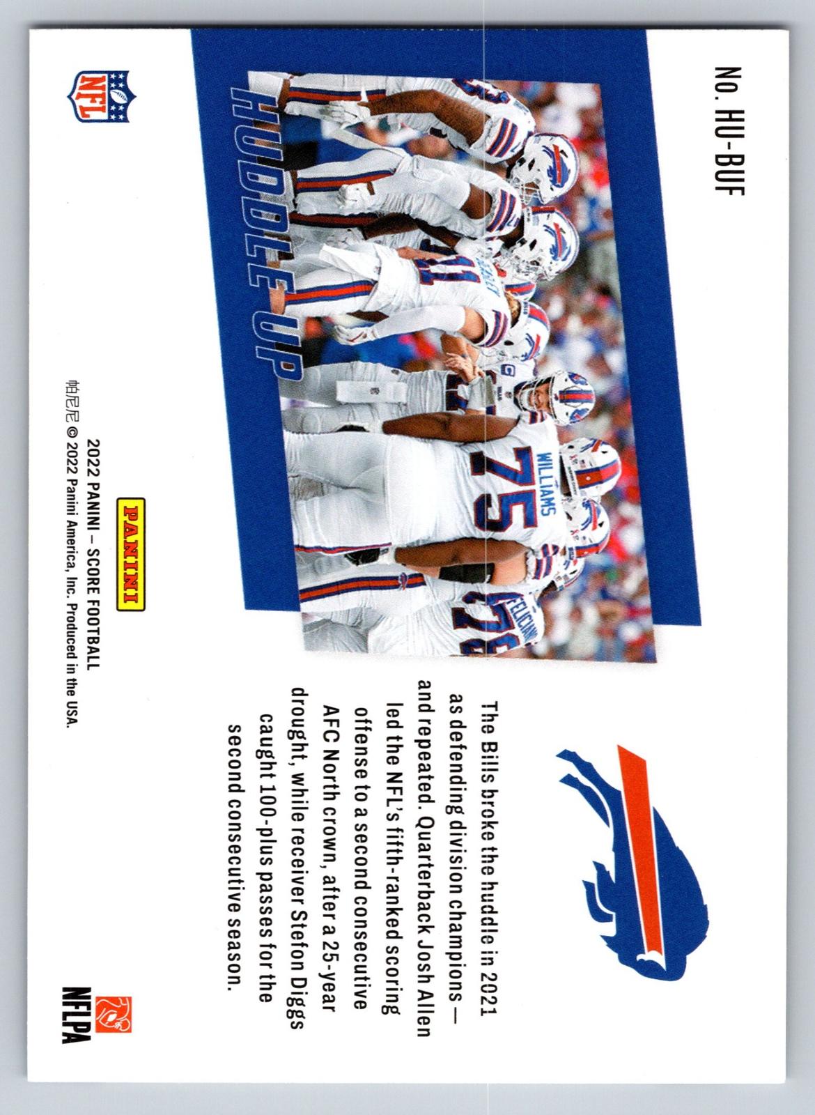 2022 Score #HU-BUF Buffalo Bills Huddle Up
