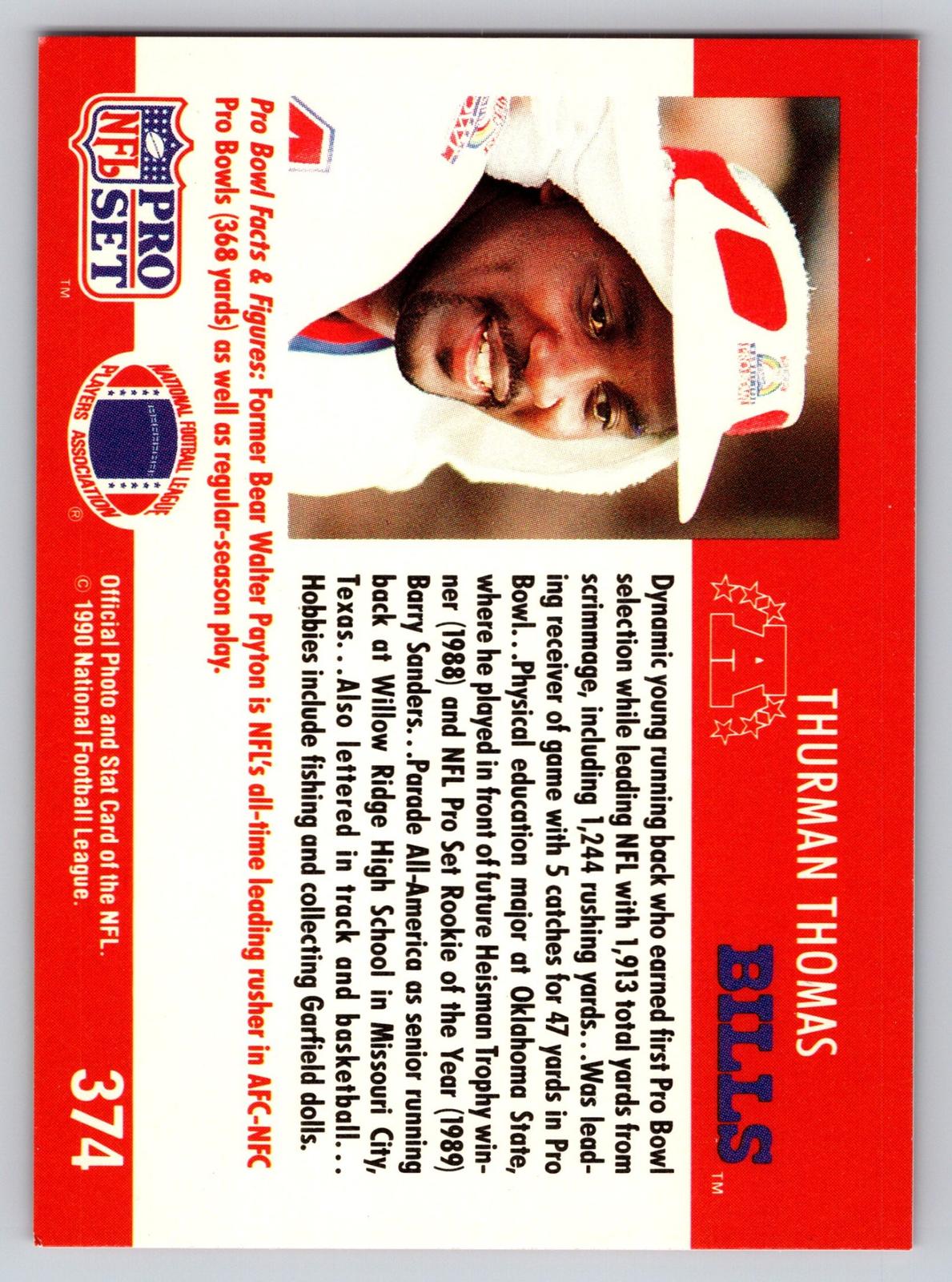 1990 Pro Set #374 Thurman Thomas