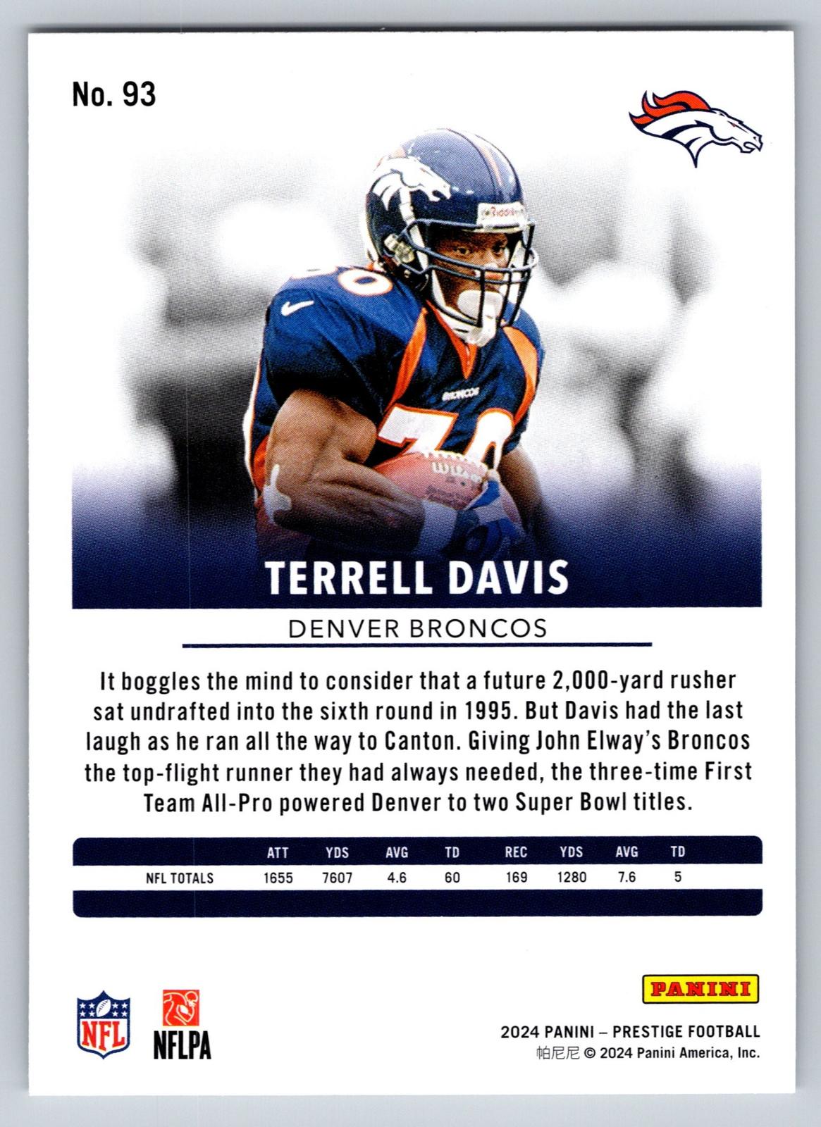 2024 Panini Prestige #93 Terrell Davis