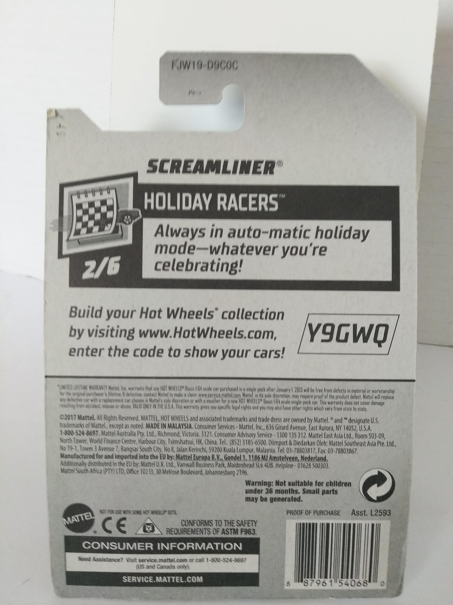 2017 Hot Wheels Holiday Racers - Christmas - Screamliner