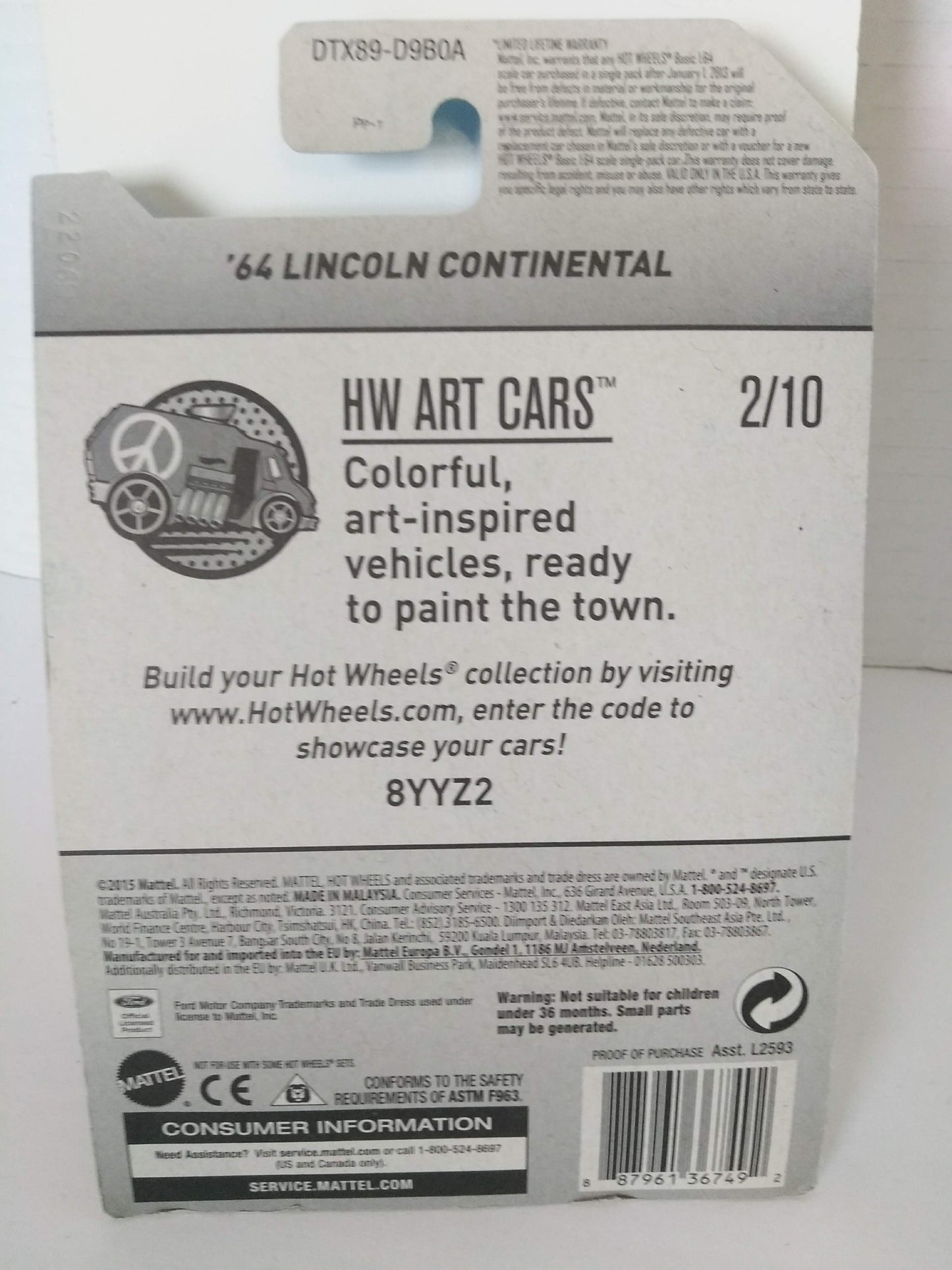 2017 Hot Wheels '64 Lincoln Continental