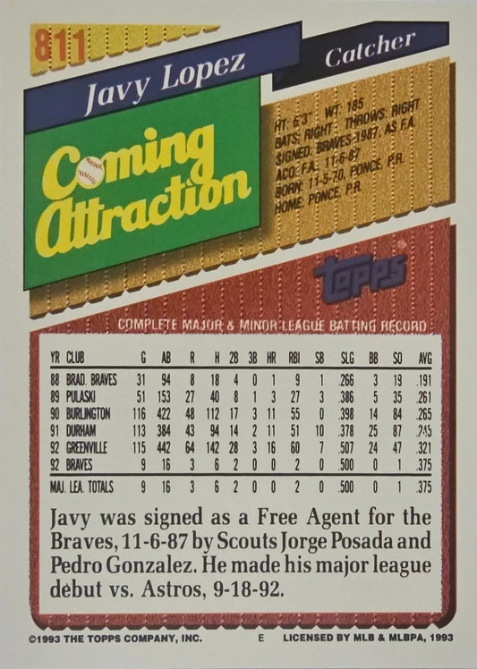 1993 Topps Top Prospects Catchers (Mike Piazza, Carlos Delgado, Brook Fordyce, Donnie Leshnock)