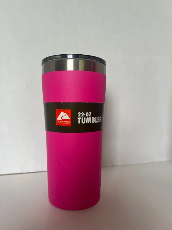 Ozark Trail Pink Insulated Stainless Steel Tumbler (22oz)