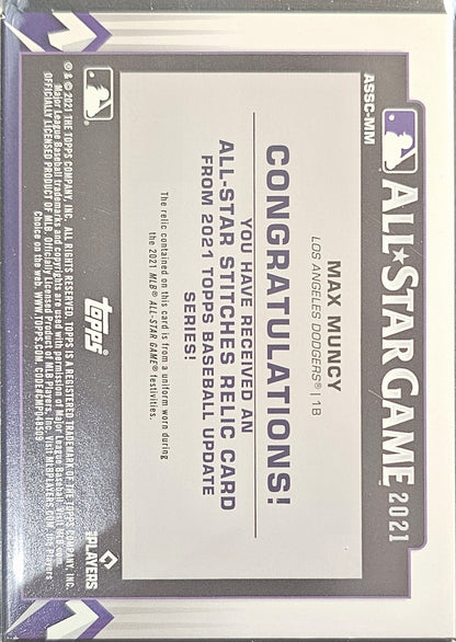 2021 Max Muncy Topps Update - All Star Stitches