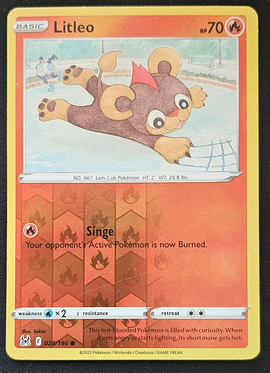 Pokemon Litleo - 028/196 (Reverse Holo) Lost Origin