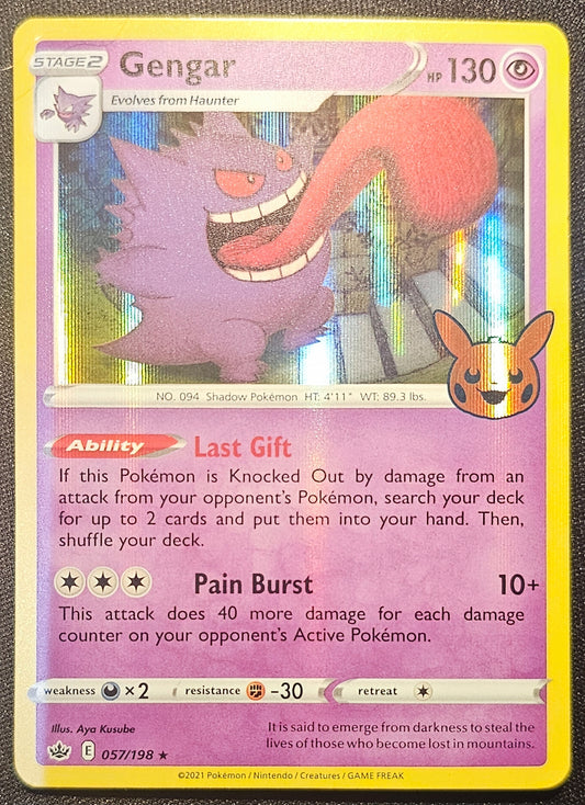 Pokemon Gengar - 057/198 (stamped Holo) Trick or Trade 2021