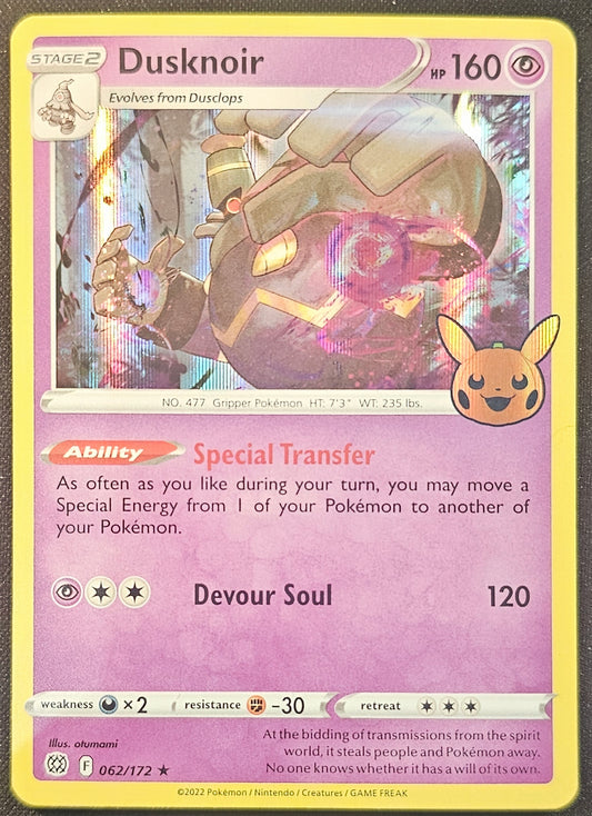 Pokemon Dusknoir - 062/172 (Stamped Holo) 2022 Trick or Trade