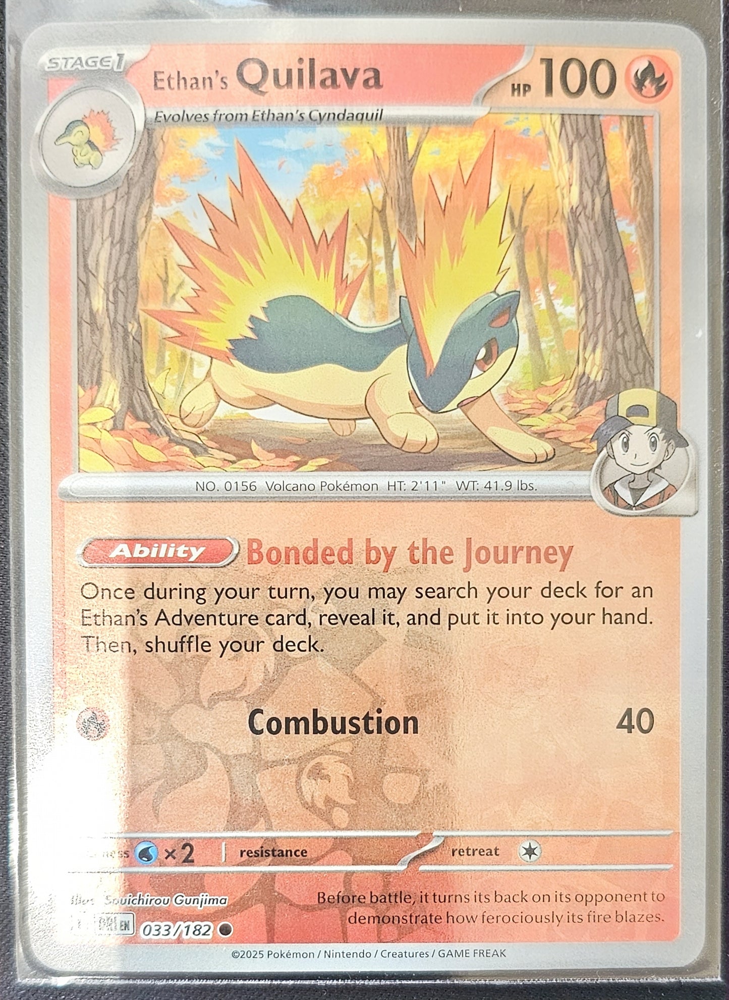 Pokemon Ethan's Quilava - 033/182 Destined Rivals