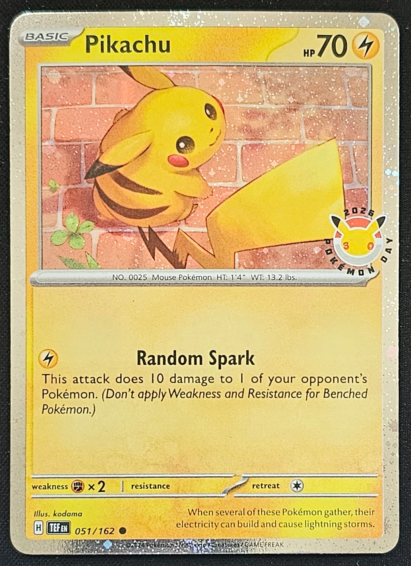 Pokemon Pikachu - 51/162 (Holo) Temporal Forces