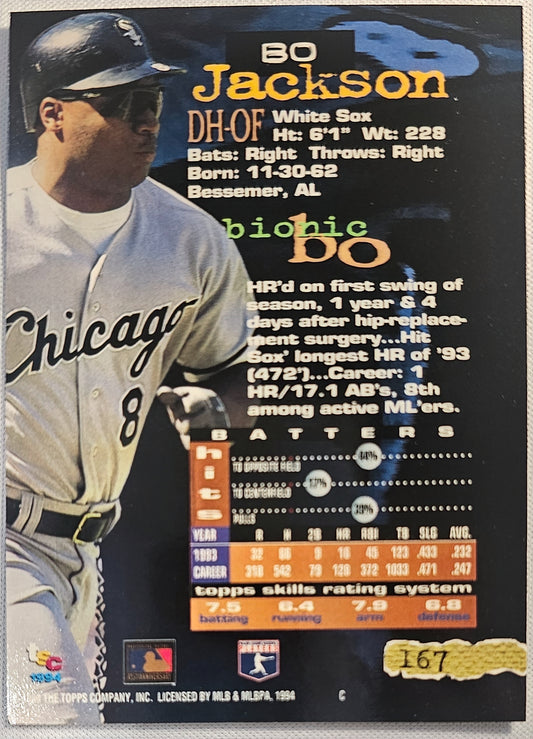1994 Bo Jackson Topps Stadium Club (Golden Rainbow)