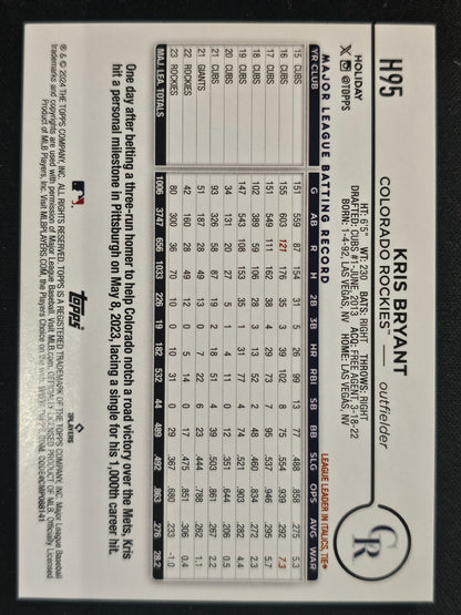 2024 Topps Holiday #H95 Kris Bryant Holiday Tree