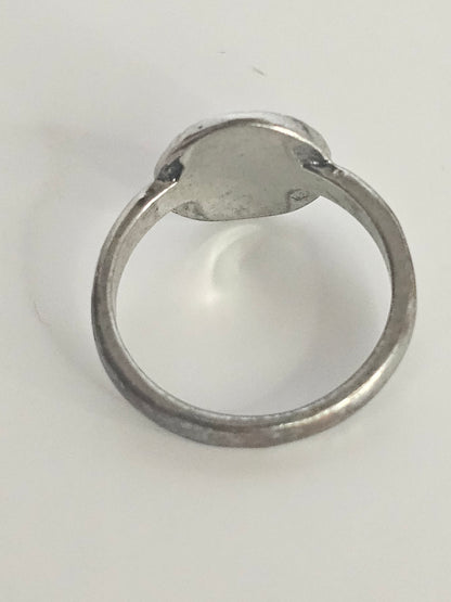 Vintage Sliver Ring with White Stone