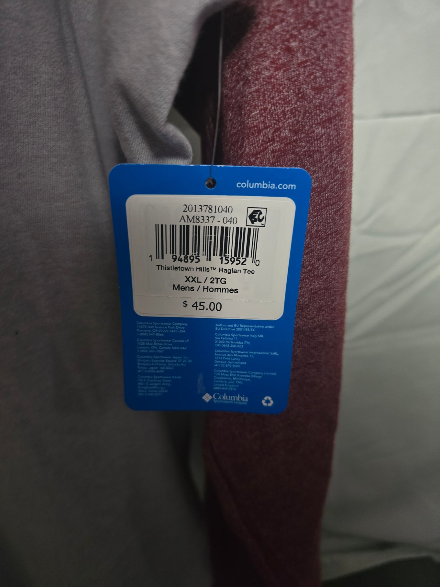 Columbia Thistletown Hills™ Raglan Tee – Men's XXL – NWT