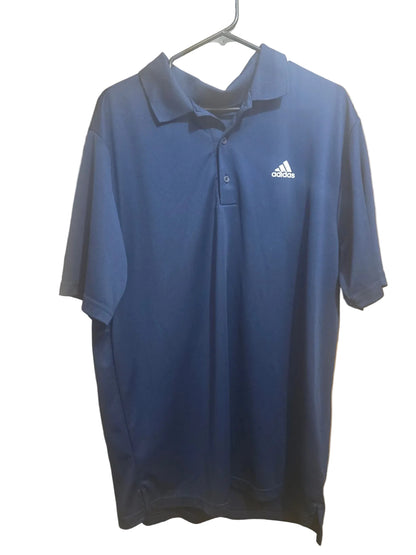 Adidas Men's LT Tall Polo Shirt Collegiate Navy Blue Performance Golf NWT