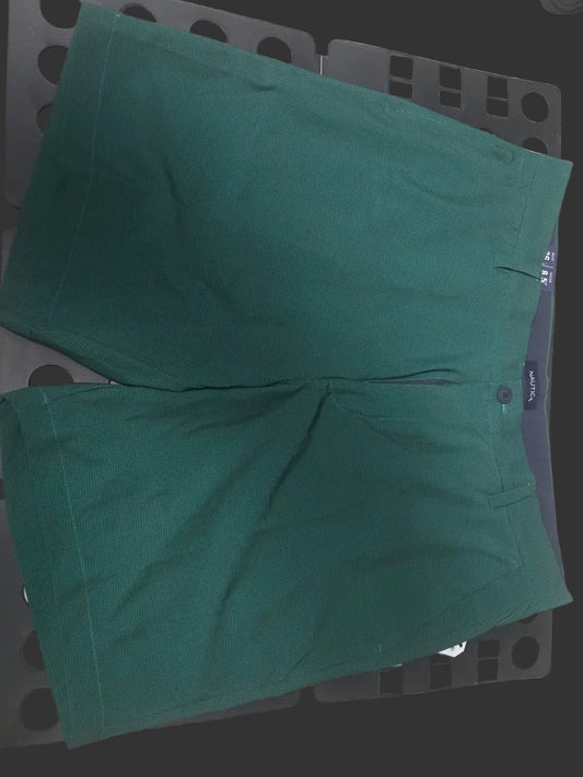 Nautica Men’s Golf Shorts 36W Green Leaf Performance Stretch Moisture Wicking