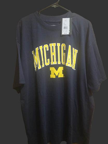Michigan Wolverines Navy Blue Graphic T-Shirt Men's 2X XXL NWT College Tee