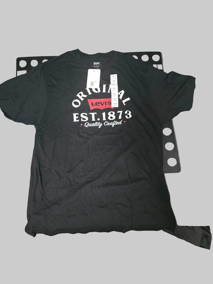Levi's Original Est. 1873 Graphic T-Shirt Black Men's XL NWT Relaxed Fit