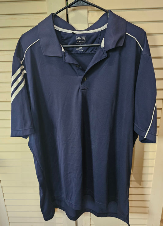 Adidas Navy Blue Performance Polo (Men's X-Large)