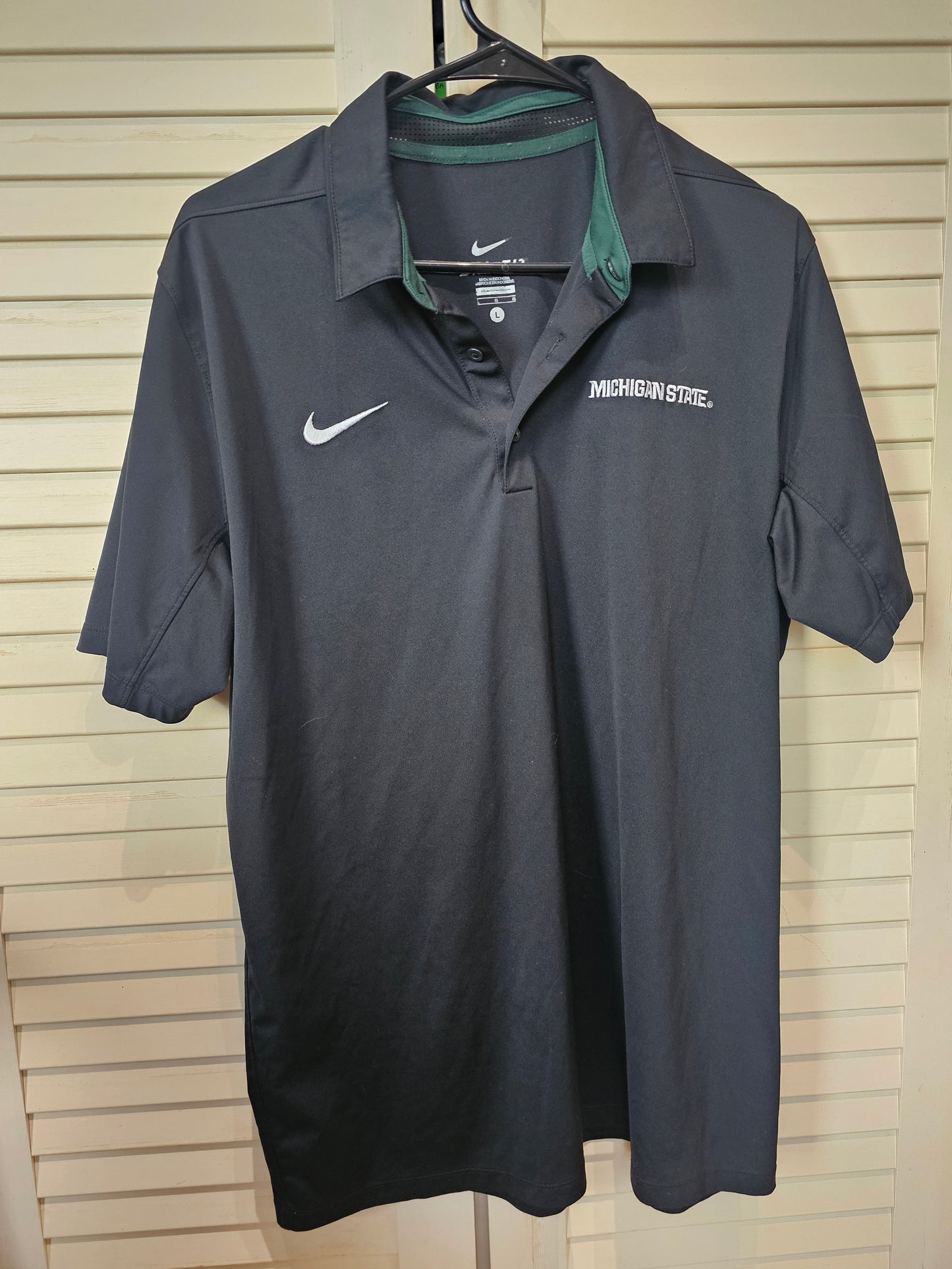 Nike Michigan State Spartans Black Polo Shirt (Men's Large)