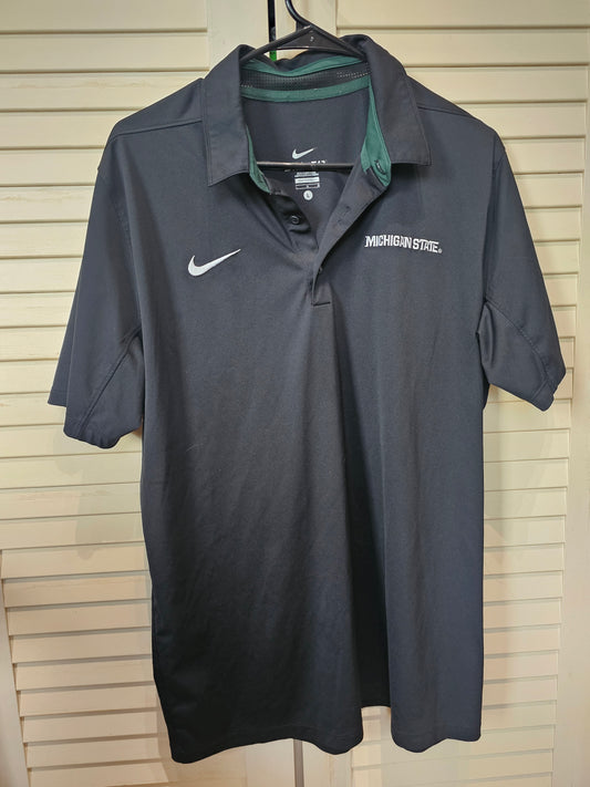 Nike Michigan State Spartans Black Polo Shirt (Men's Large)
