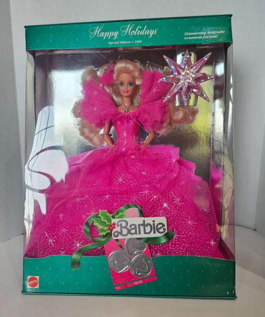 1990 Happy Holidays Barbie Doll Special Edition