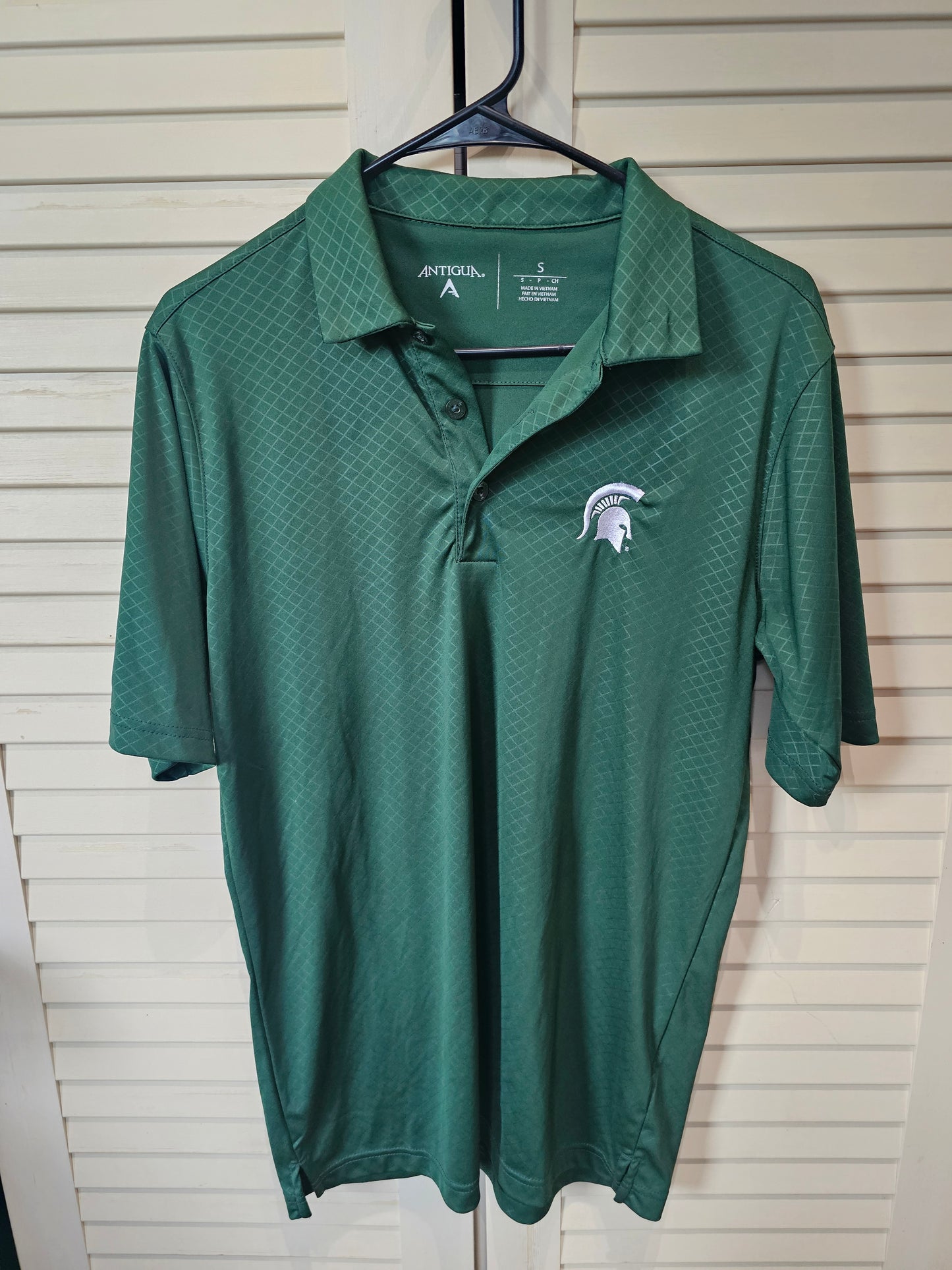 Antigua Michigan State Spartans Green Polo Shirt (Men's Small)